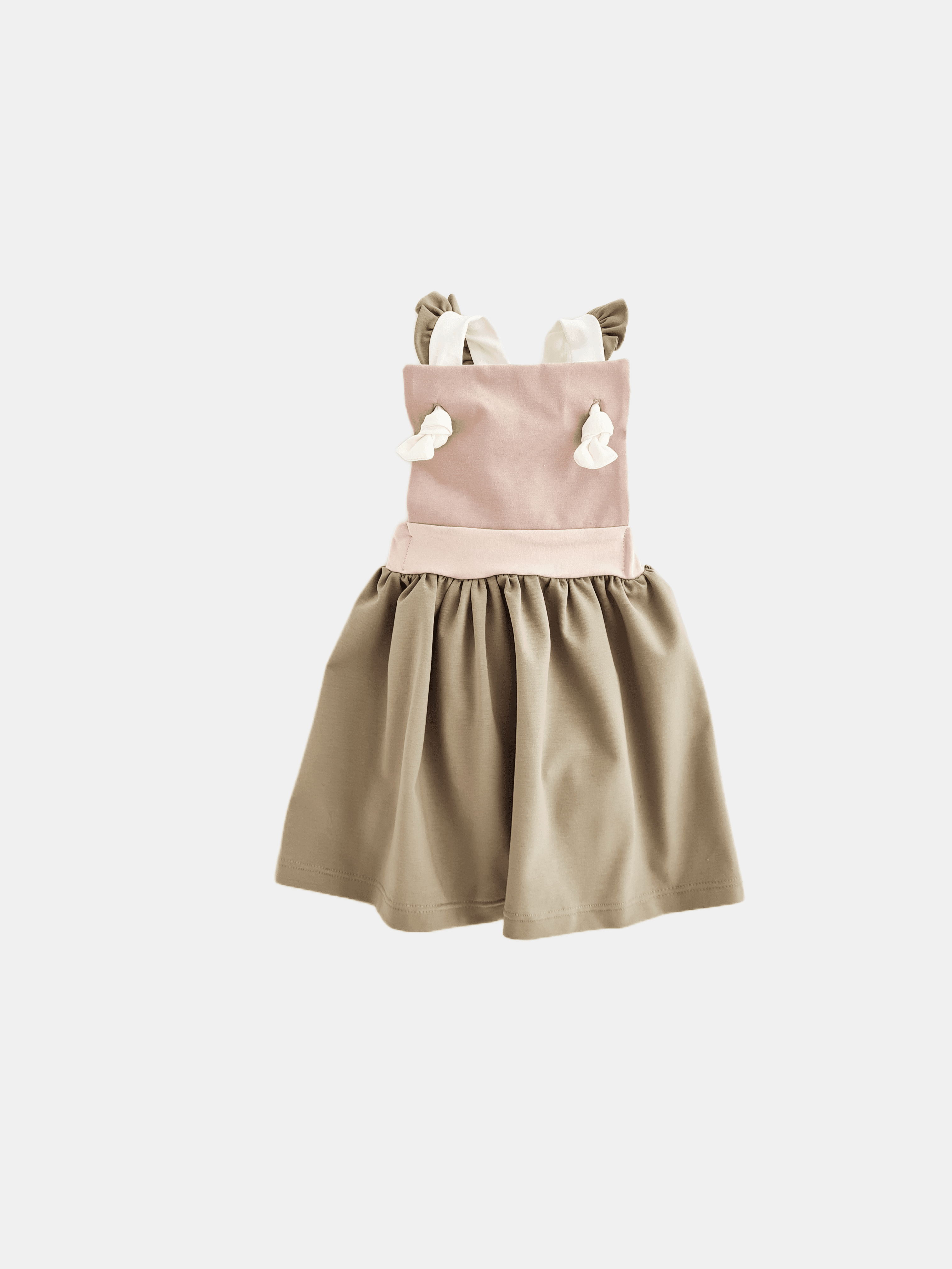 Pinafore oblekica – olivno zelena