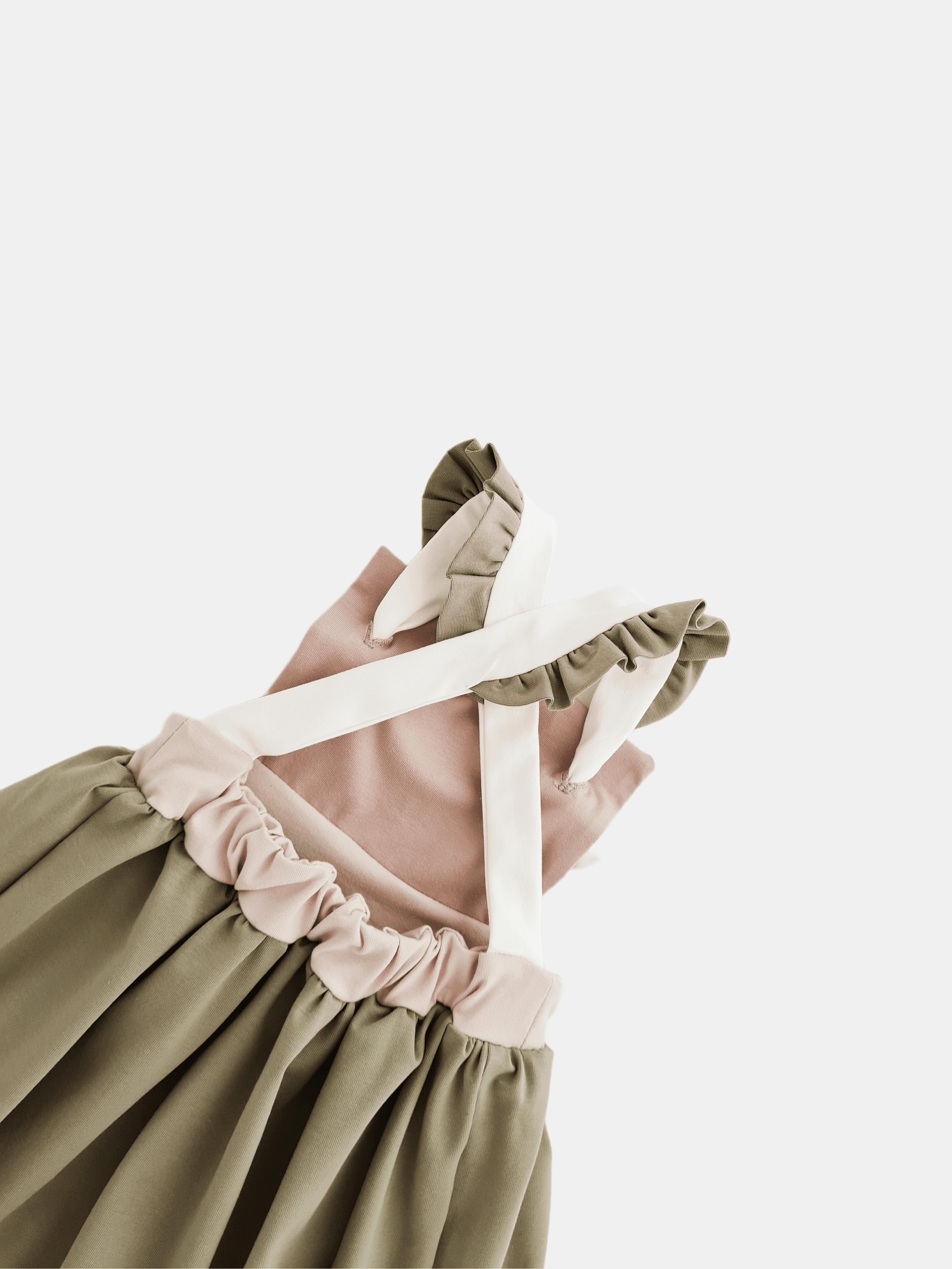 Pinafore oblekica - olivno zelena - slika 3