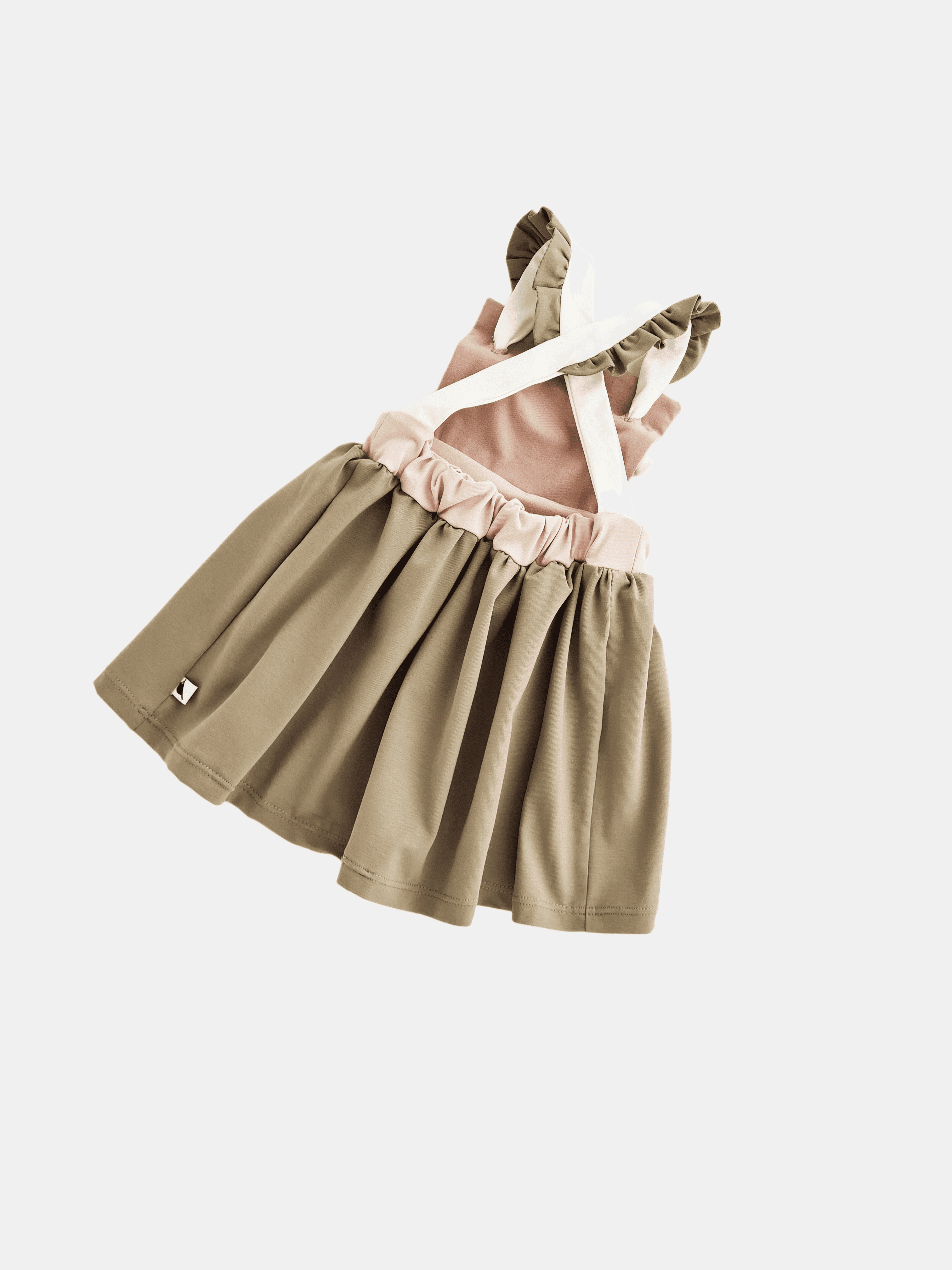 Pinafore oblekica - olivno zelena - slika 2