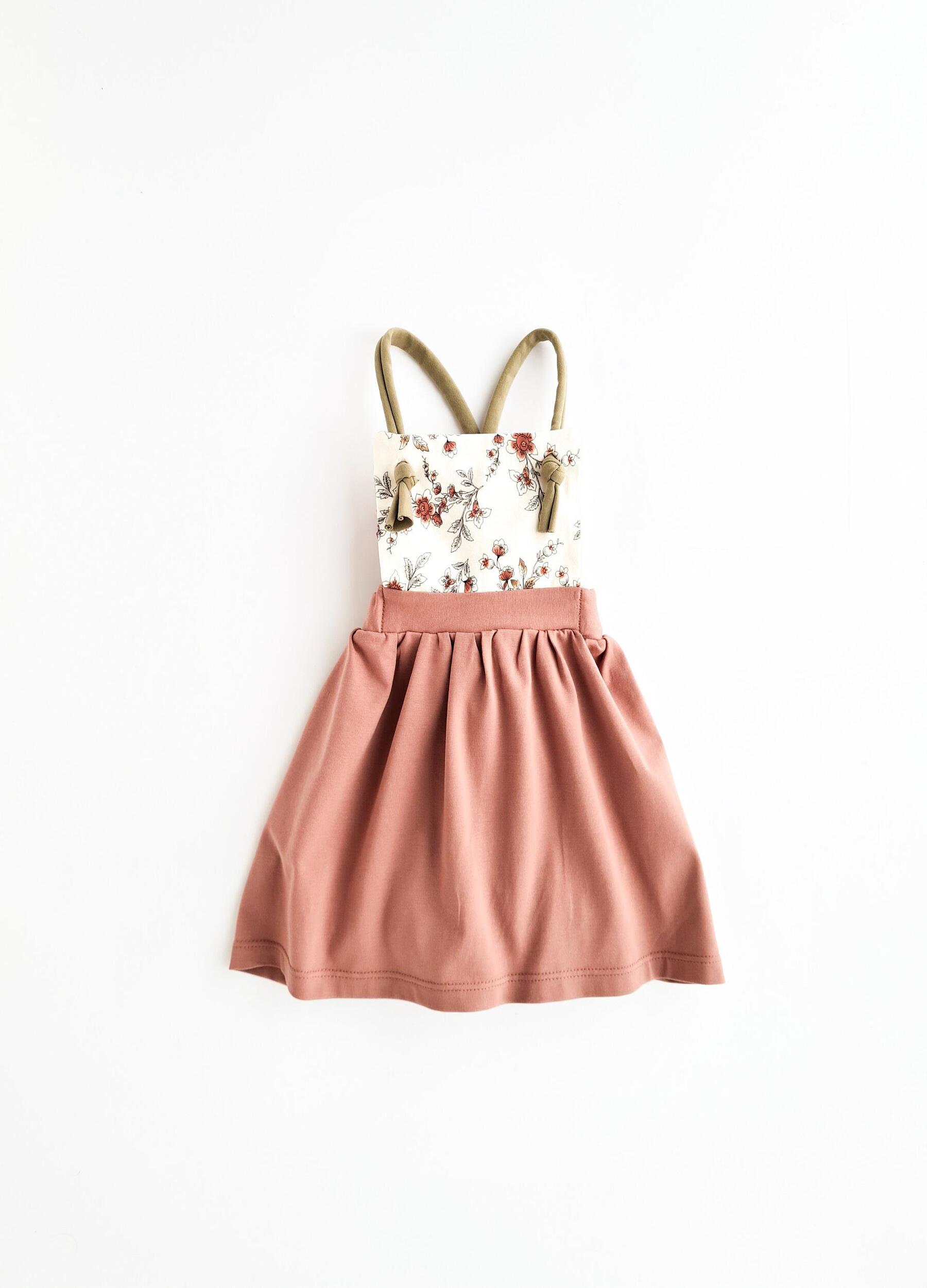 The Floral Dress – Brick Red